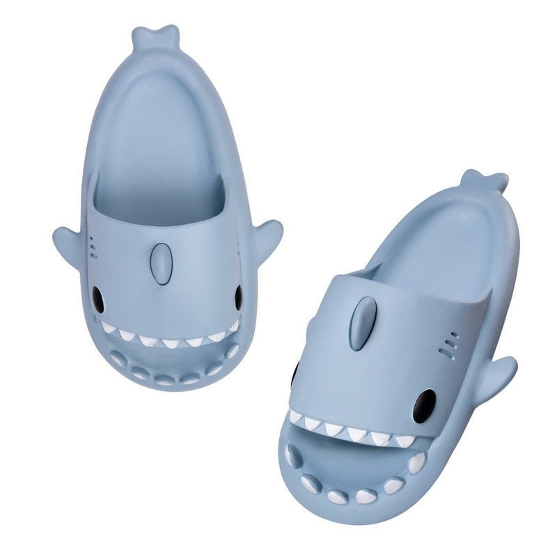 Chinelo Slide Tubarão -Shark 0 Kolorido Azul Claro 34-35(23-23.5cm) 