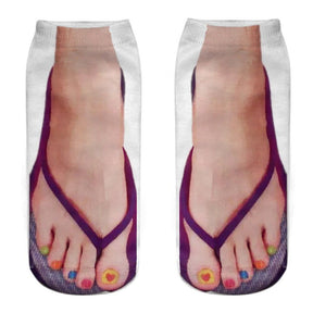 Meias 3D Shoes 0 Kolorido Chinelo 4 Único 