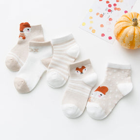 Meias Animais Infantil - 5 pares 0 Kolorido 