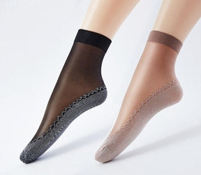 Meias Femininas Transparente Splice Fashion- 10 pares 0 Kolorido Black Coffee-10Pair One Size 