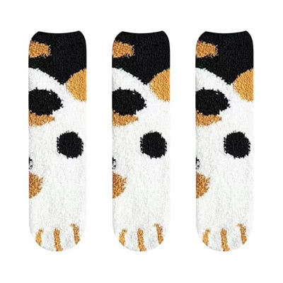 Meias Patas de Gatos- COMPRE 2 E LEVE 3 200000866 Kolorido meias de gato  meias patas de gato para que serve  meias patas de gato  meia termica feminina lupo  meia