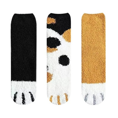 Meias Patas de Gatos- COMPRE 2 E LEVE 3 200000866 Kolorido kit 5. meias de gato  meias patas de gato para que serve  meias patas de gato  meia termica feminina lupo  meia
