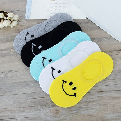 Meias Smiles Cute- 5 pares 0 Kolorido Mix de Cores Único(33-38) 