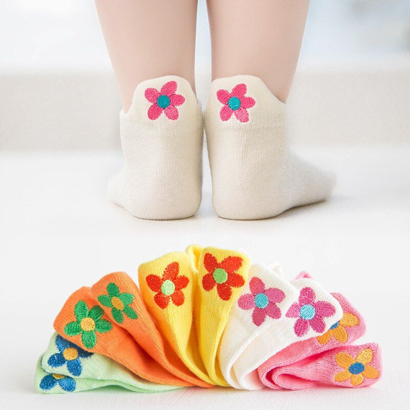 Meias Smiles Flores Kids - 5 pares 200001853 Kolorido Flores 1 a 3 anos 