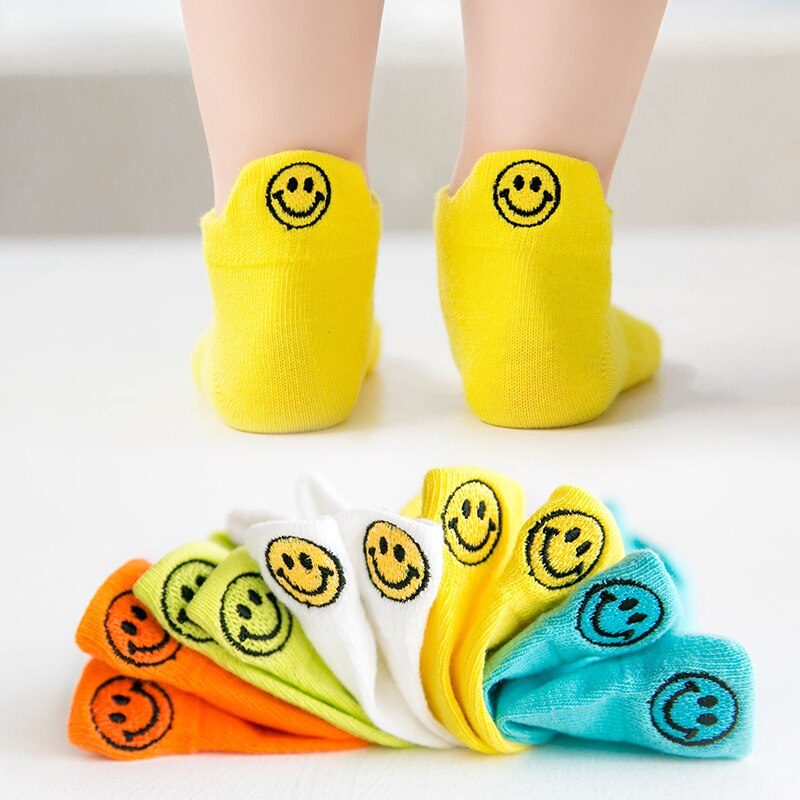 Meias Smiles Florescente - 5 pares 0 Kolorido Smiles (6-8 anos) 
