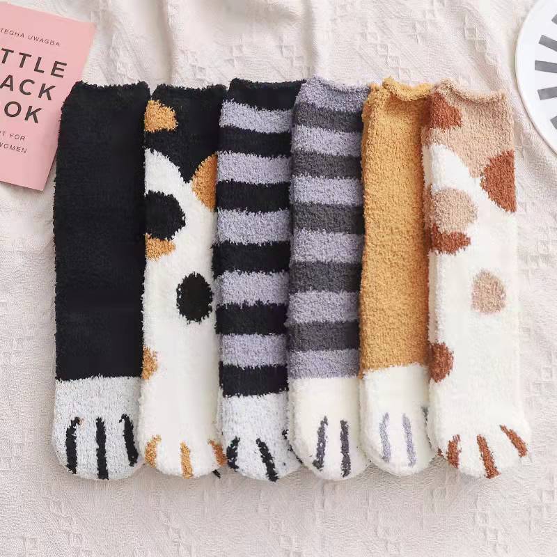 Meias Térmicas Patas de Gato- Kit 6 Pares 0 Kolorido 6 pares (35-40) 
